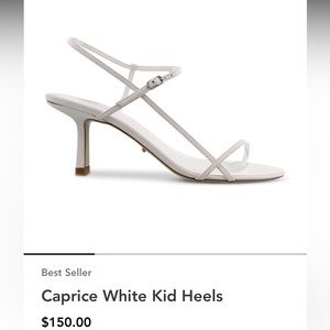 Tony Bianco Caprice White Kid Heels. Never worn. New.